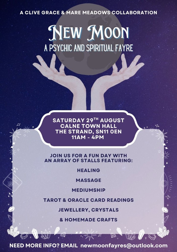 New Moon psychic and spiritual fayre poster